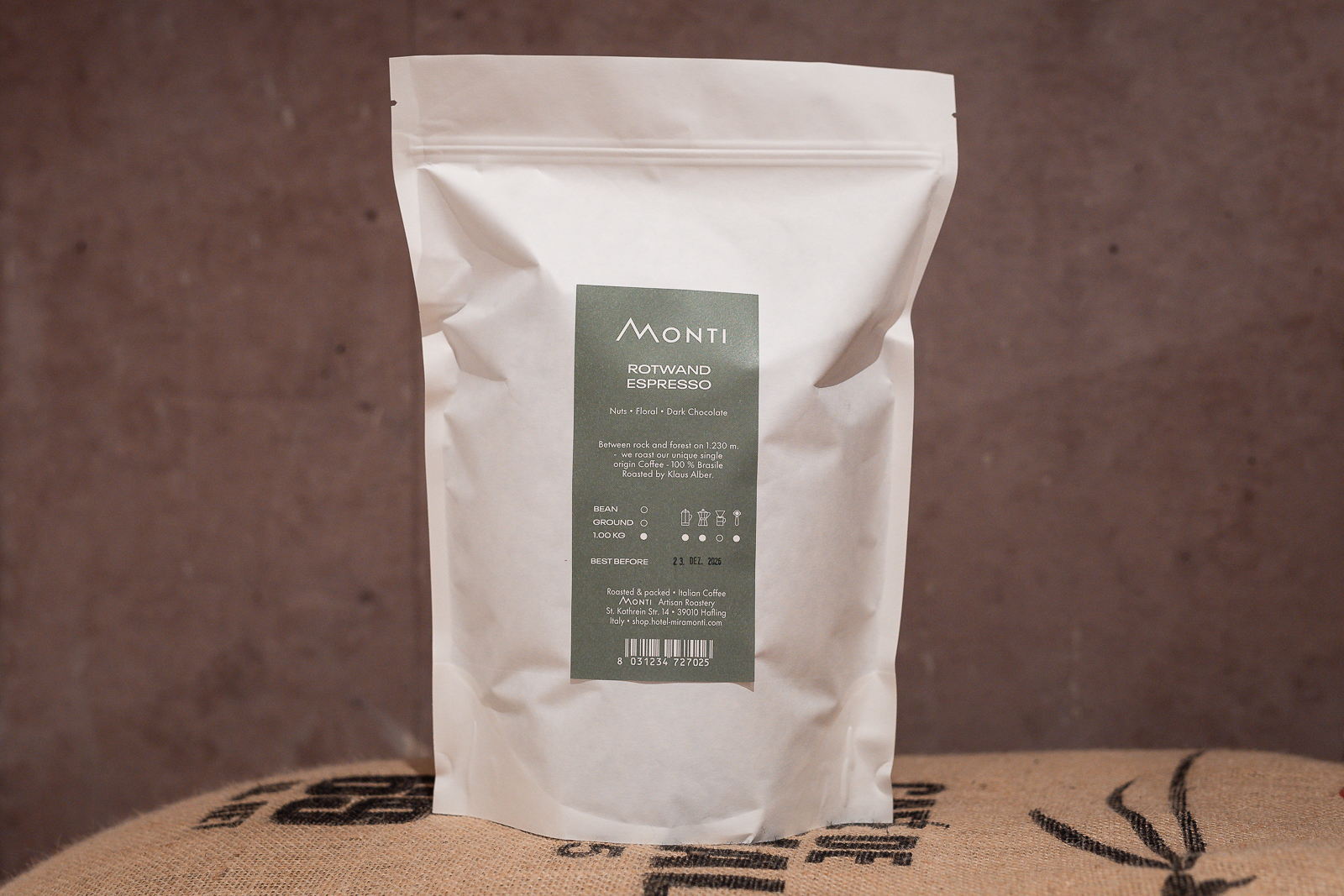 MONTI Rotwand Espresso Coffee chicchi 1000g